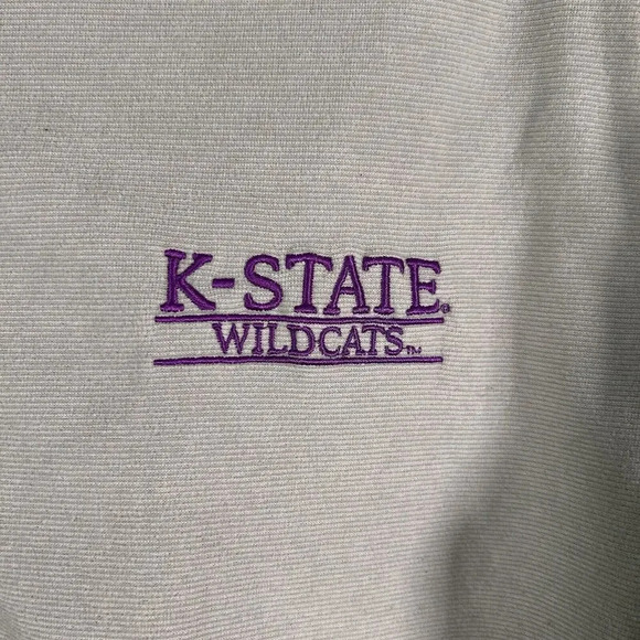 K State Wildcats Sweater Men's Large Grey 1/4 Zip Long Sleeve Mock NeckMV Sport - Picture 4 of 9